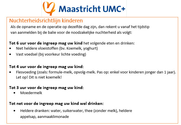Nuchterheidsrichtlijn kinderen